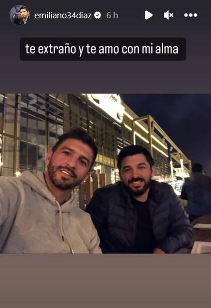 Emiliano Díaz publicó en su Instagram una foto con su hermano Michael, quien atraviesa un delicado momento personal