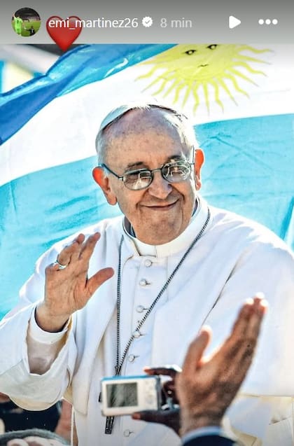 Emiliano Martínez despidió al papa Francisco