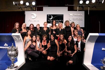 Emilse Raponi en una gala que homenajeó a las mejores tenistas