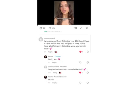 Emily fue la primera que contactó a su hermana Rachel