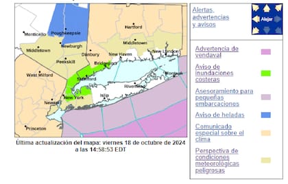Emiten alerta por inundaciones costeras en Nueva York
