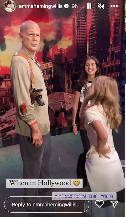 Emma Hemings y sus hijas visitaron los homenajes a Bruce Willis en Hollywood