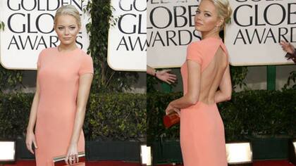 Emma Stone en un vestido de Calvin Klein