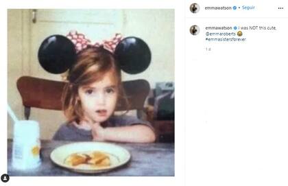 Emma Watson se tomó con humor el error de la producción y publicó la foto en sus redes sociales (Crédito: Instagram/@emmawatson)