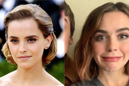 Emma Watson y Kiernan Shipka. Fue más una afortunada cuestión de looks lo que las unió en la lista de famosos parecidos.