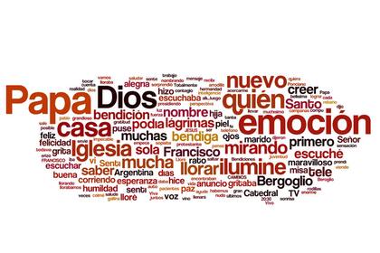 Emoción y Papa fueron las palabras más nombradas