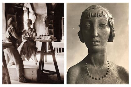 En 1923, Gladys invitó a Jacob Epstein a Blenheim para esculpir la cabeza del duque y la suya propia