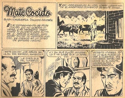 En 1959 la revista de historietas Puño Fuerte publicó la historia de Mate Cocido