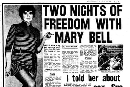 En 1977 Mary Bell escapó de su encierro para irse con dos muchachos, lo que fue la comidilla de numerosos tabloides británicos