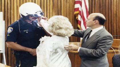 En 1989, durante el juicio por haber agredido a un policía de tránsito