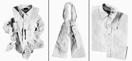 En 1993, Diller + Scofidio crearon Bad Press, una obra compuesta por 18 camisas blancas de hombre planchadas en formas evocadoras