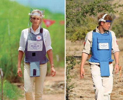 En 1997, Diana inicia su campaña contra las minas antipersonales. En 2013, el príncipe Harry continúa con el legado de su madre.