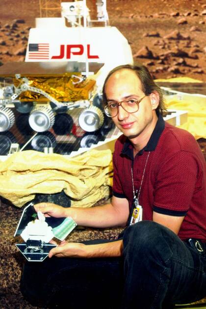En 1997, trabajando en la misión Pathfinder.