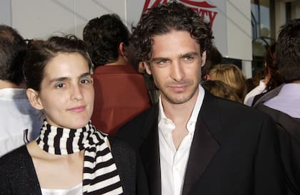 En 2002, Leonardo Sbaraglia junto a su entonces mujer, la artista plástica Guadalupe Marín, en Cannes