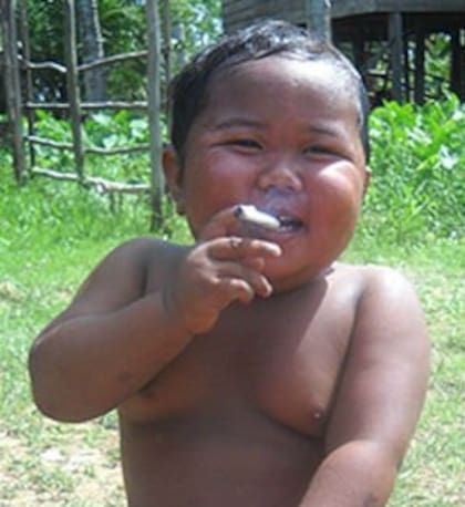 En 2010, un niño de 2 años de Indonesia, Ardi Rizal, fue noticia por tener el hábito de fumar 40 cigarrillos al día