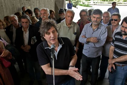 En 2011, Amado Boudou participó de un encuentro con los integrantes de Carta Abierta, entre ellos, Horacio González (a la izquierda)