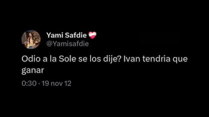 En 2012, Safdie escribió en un tuit: “Odio a La Sole, ¿se los dije?”