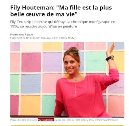 En 2013, después de años de ostracismo, Fily volvió a aparecer en público. Se presentó como artista plástica