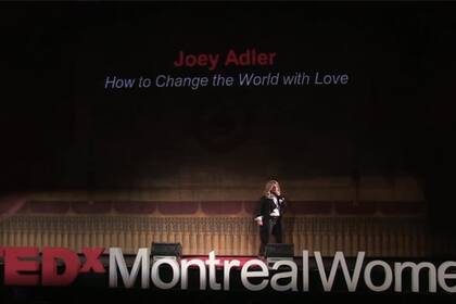En 2014, Joey Adler fue invitada para dar una charla en un ciclo destinado al empoderamiento de las mujeres organizado por TEDx Montreal.