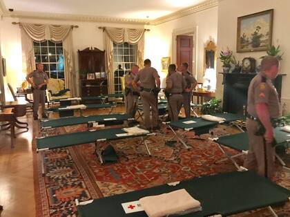 En 2018, el gobernador de Florida abrió la mansión a los soldados que se trabajaron en las zonas afectadas por el huracán Michael