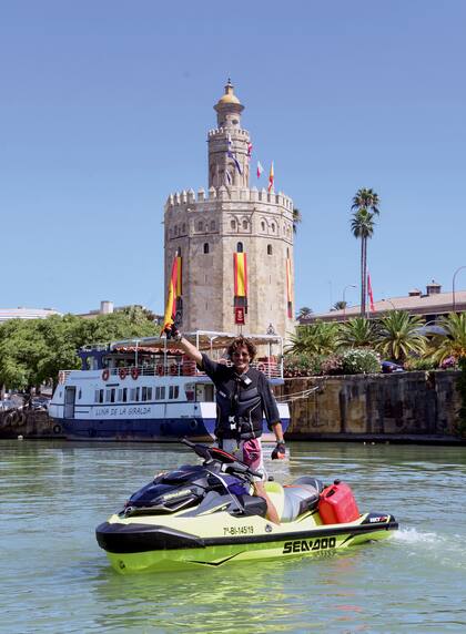 En 2019, saliendo de Sevilla, España.