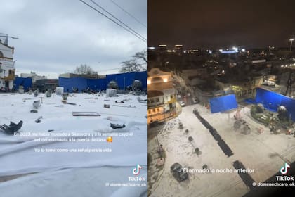 En 2023 se mudó a Saavedra justo donde estaban filmando la serie (Foto: Captura de video / TikTok @domenechcaro_ok)