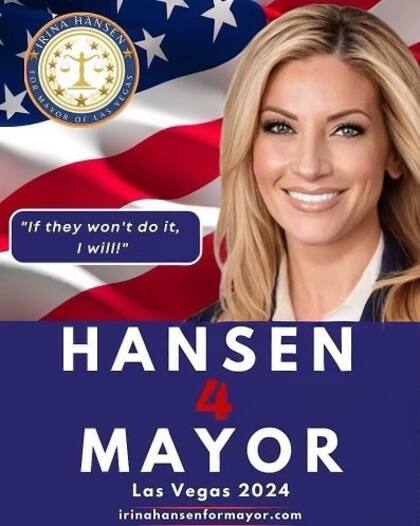 En 2024, se lanzó con su primera campaña, pero perdió en las elecciones. Foto: IG @hansenforgovernor