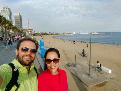 Recién llegados a Barcelona.