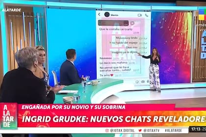 En A la tarde (América) compartieron chats entre el ex de Ingrid Grudke y su sobrina (Foto: Captura de TV / América)