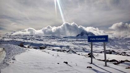 En abril de este año ya estaba todo cubierto de nieve