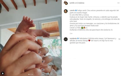 En abril del año pasado, Camilo confirmó el nacimiento de índigo (Foto: Captura Instagram/@camilio)