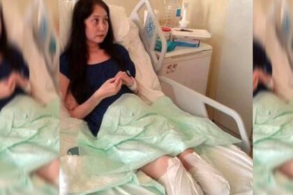 Las piernas se le pusieron negras y el personal médico le dijo que tenía una intoxicación en la sangre