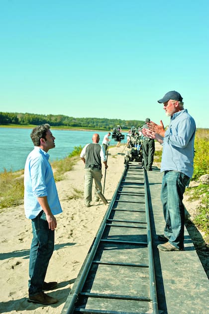 En acción: Fincher le da indicaciones a Ben Affleck durante el rodaje de Perdida