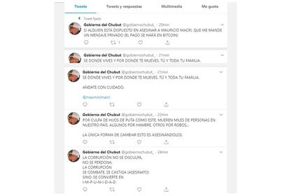 En agosto, la cuenta de Twitter del Gobierno de Chubut fue hackeada y tuvo mensajes muy similares a los que se escribieron hoy desde la cuenta de la universidad