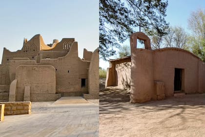 En Arabia y en la Argentina, la arquitectura en adobe forma parte de un patrimonio arquitectónico que se busca recuperar