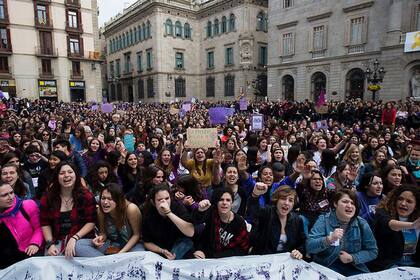 En Barcelona las mujeres salieron a las calles