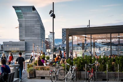 En Bjørvika el nuevo Munch ya es parte de la vida cotidiana de Oslo.