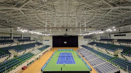 En Busan, el Gijang Gymnasium, escenario de la serie de Copa Davis entre la Argentina y Corea del Sur