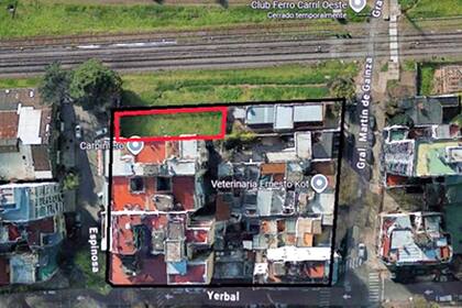 En Caballito, el terreno que se subasta tiene un valor base de US$513.942