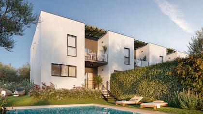 En Cabanillas, cerca de la ciudad de Guadalajara, España, se están construyendo townhouses para comprar o alquilar