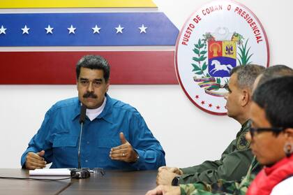 En cadena de radio y televisión, el presidente de Venezuela