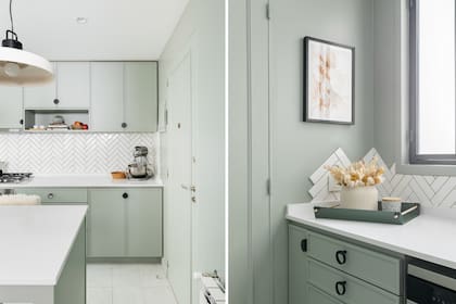 En cajones, tiradores 'Cuarto creciente' y, en puertas, tiradores 'Media luna' (Camila Monge). Fotos Federico Paul (Gentileza: Camila Monge)