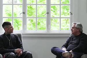 En campaña, Alberto Fernández recibió a L-Gante en Olivos