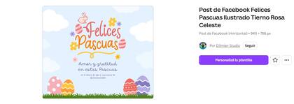 En Canva podés modificar los templetes de forma gratuita, haciendo clic en "Personalizar"