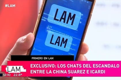 En conductor mostró parte de los mensajes que se enviaron la China Suárez y Mauro Icardi y que Wanda Nara encontró en el teléfono del futbolista