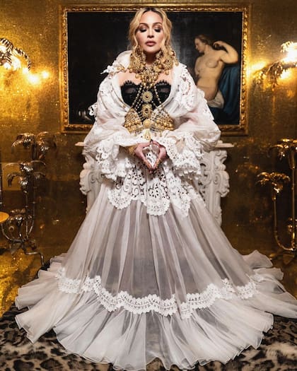 En detalle, el espectacular vestido de la cumpleañera.
