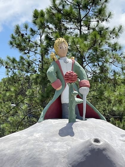 En detalle, El Principito con su amada rosa