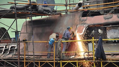 En diciembre de 2008 comenzaron los trabajos de reparación en el submarino ARA San Juan