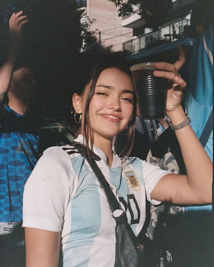 En diciembre de 2022, Maia Reficco demostró que era cien por ciento argentina al celebrar la consagración de la selección de fútbol en el Mundial de Qatar