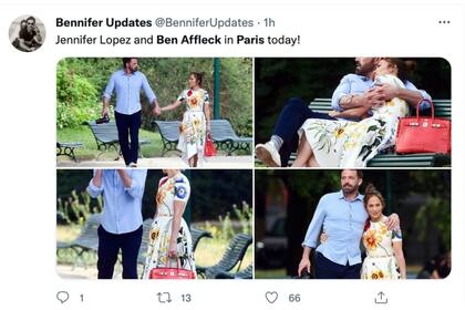 En diferentes paseos, Jennifer López y Ben Affleck se mostraron enamorados